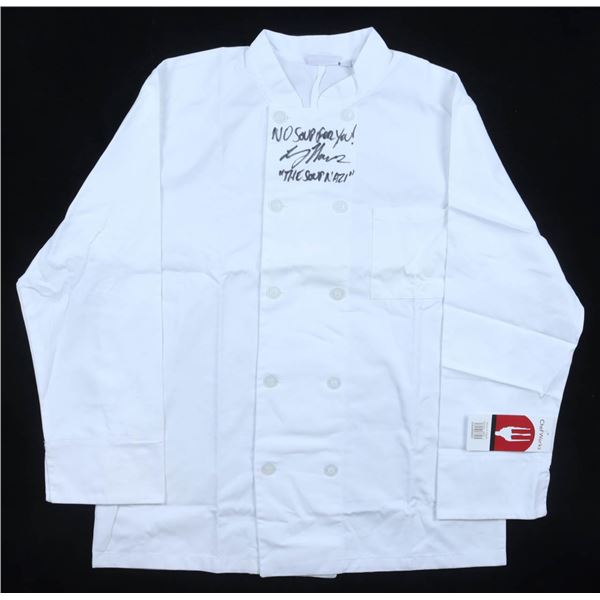 LARRY THOMAS SIGNED THE SOUP NAZI CHEF TOP - SCHWARTZ COA