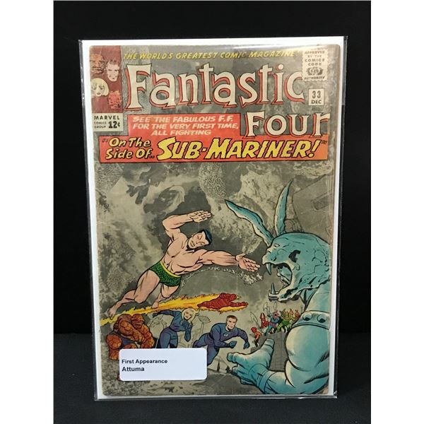THE FANTASTIC FOUR #33 1ST APP ATTUMA - MARVEL COMICS