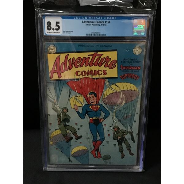 ADVENTURE COMICS #154 SLIMCOE PUBLISHING - CGC GRADE 8.5