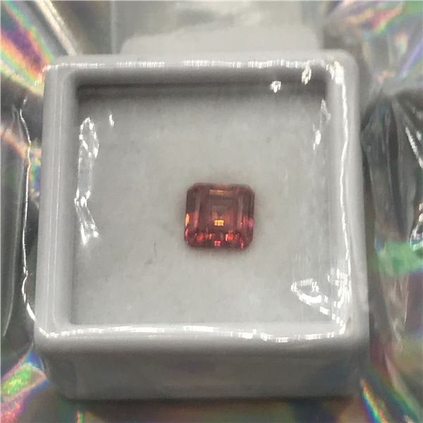 1CT MOISSANITE ASSCHER GARNET WITH GRA REPORT