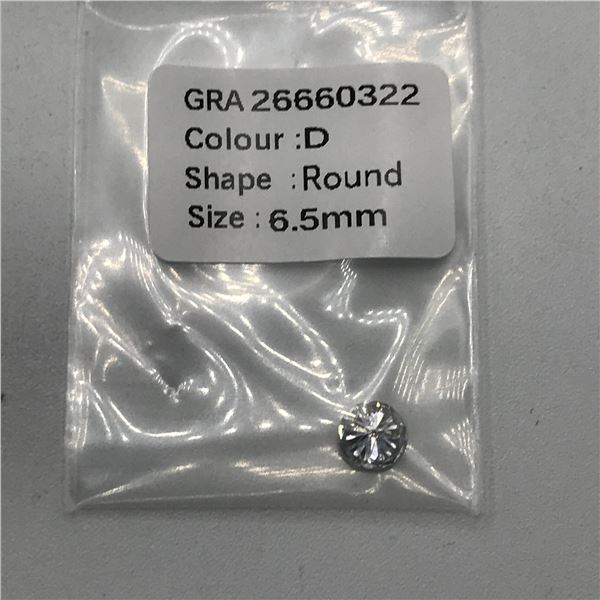 MOISSANITE ROUND D WITH GRA REPORT