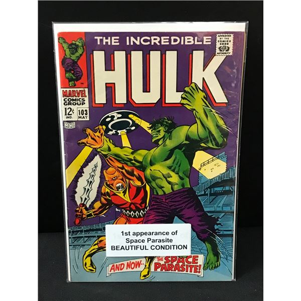 THE INCREDIBLE HULK #103 1ST APP OF SPACE PARASITE - MARVEL COMICS