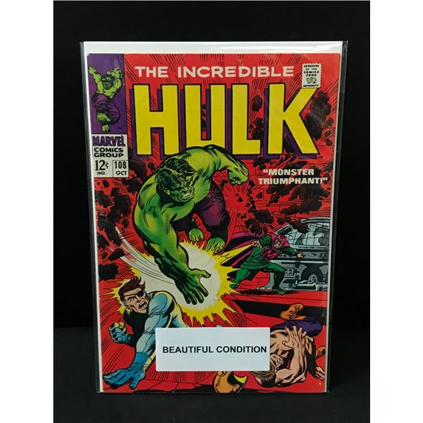 THE INCREDIBLE HULK #108 - MARVEL COMICS