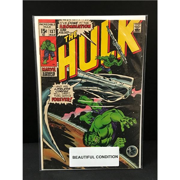 MARVEL COMICS NO.137 THE INCREDIBLE HULK