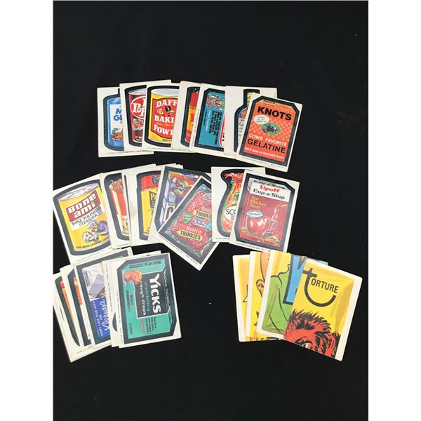 VINTAGE WACKY PACKS LOT SERIES 8 COMPLETE PLUS 4 PUZZLE CARDS