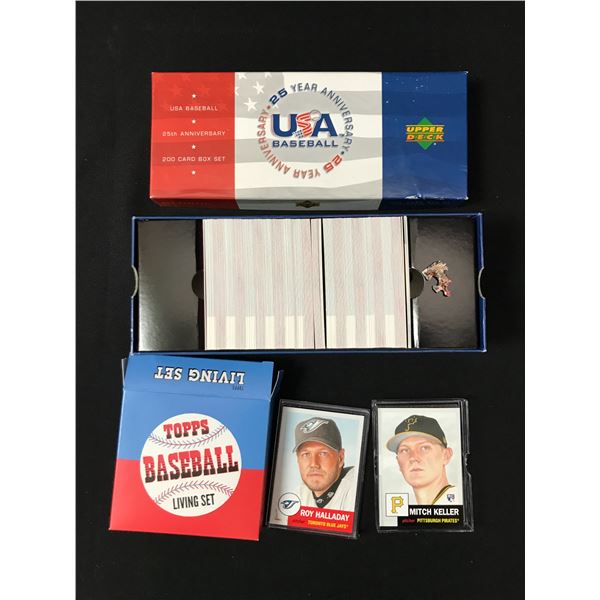 2005 UPPER DECK USA BASEBALL COMPLETE SET INCLUDING AUTOS AND ROY HALLADAY LIVING SET LOT