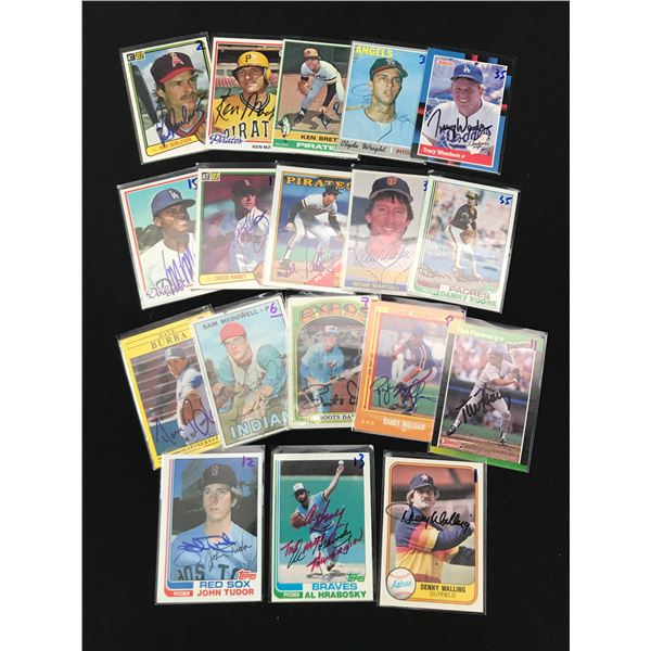 LOT OF 18 AUTOGRAPHED BASEBALL CARDS