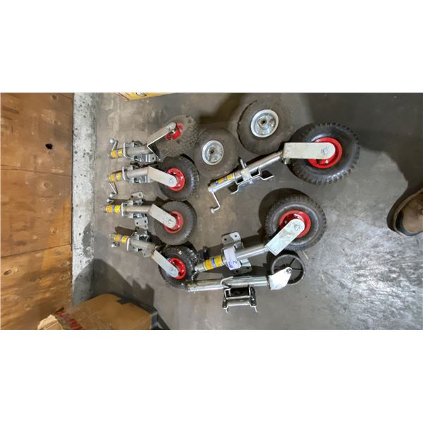 GROUP OF APPROX 7 ASSORTED SWIVEL TRAILER JACKS