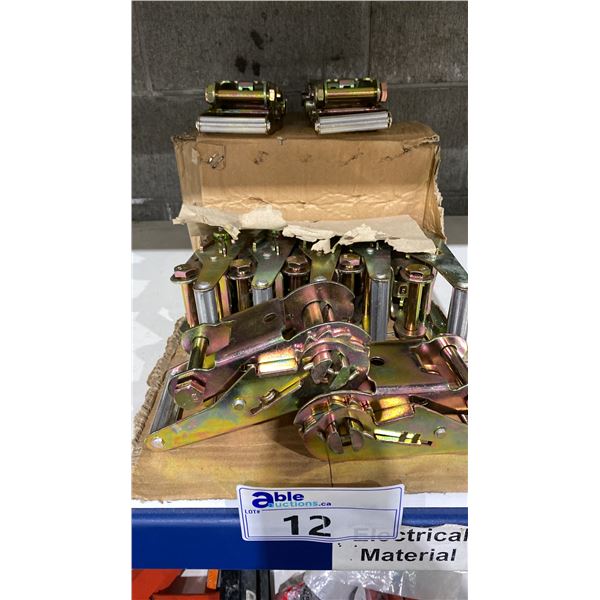 APPROX 23 ZINC-PLATED METAL RATCHET TENSIONERS