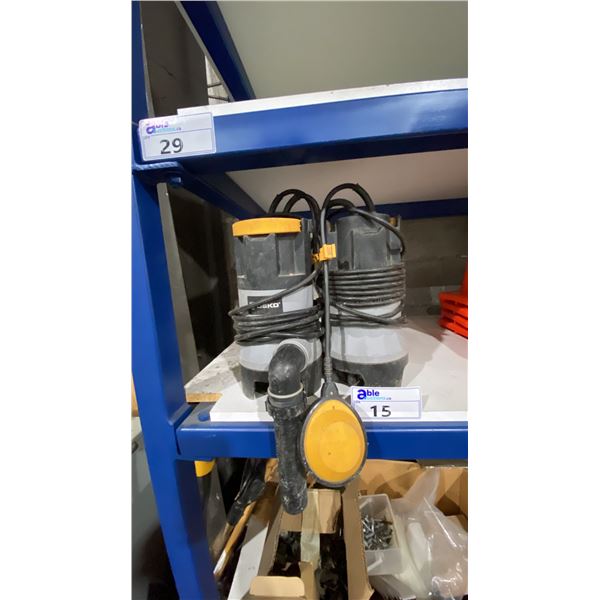 PAIR DEKO ELECTRIC SUBMERSIBLE PUMPS