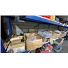 Image 1 : SHELF LOT OF ASSORTED HARDWARE- LAG BOLTS, U-BOLTS, CABLE CLIPS