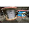 Image 2 : 3 SPOOLS OF ASSORTED SIZE INDUSTRIAL BRAIDED CABLING & 1 SPOOL OF INDUSTRIAL LINK CHAIN