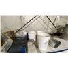 Image 2 : GROUP OF ASSORTED ITEMS- PLASTIC CLIP TRACK, PAPER TOWEL DISPENSER, DOOR CLOSERS, ROLL OF TIN