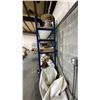 Image 3 : BLUE METAL BOLT TOGETHER 4 TIER SHELVING UNIT WITH WHITE WOODEN DECKING - APPROX 20'L X 25"D X 8'H