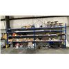 Image 4 : BLUE METAL BOLT TOGETHER 4 TIER SHELVING UNIT WITH WHITE WOODEN DECKING - APPROX 20'L X 25"D X 8'H