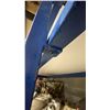 Image 8 : BLUE METAL BOLT TOGETHER 4 TIER SHELVING UNIT WITH WHITE WOODEN DECKING - APPROX 20'L X 25"D X 8'H