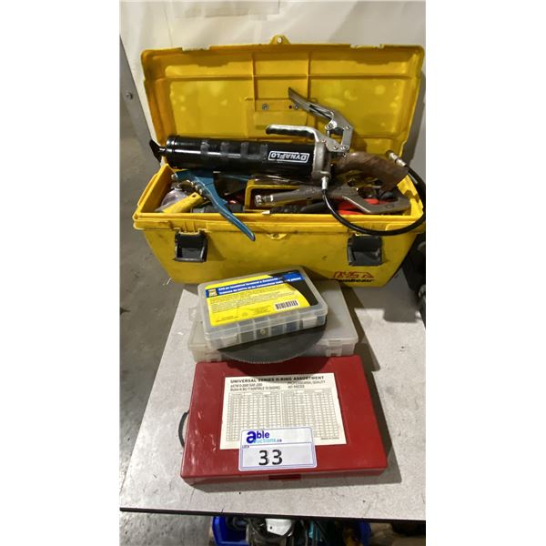 TOOL BOX WITH ASSORTED TOOLS, 2 TERMINAL AND CONNECTOR KIT & O-RING SET