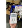 Image 2 : 3 BOXES & 1 BIN OF ASSORTED ELECTRICAL ITEMS, LIGHTS, SWITCHES, PARTS