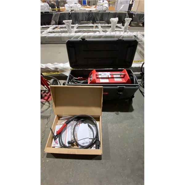 FRONIUS TRANSSTEEL 2200C MV/B PORTABLE, 230-AMP MULTI-PROCESS WELDER IN MOBILE TRANSPORT CASE WITH