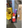 Image 3 : ASSORTED JANITORIAL ITEMS- COMMERCIAL MOP BUCKET, MOP, CORKBOARDS, FIRE EXTINGUISHERS, SOAPS, BAGS