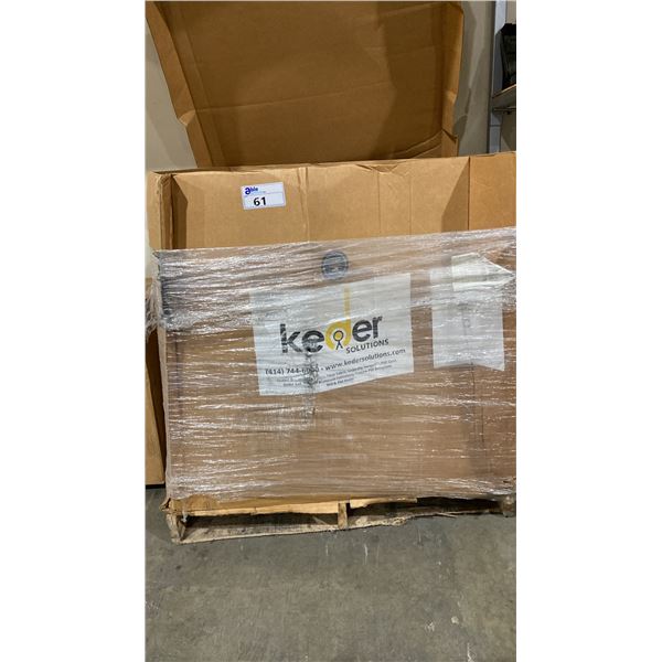 PALLET CRATE OF KEDER INDUSTRIAL CANVAS TENT BUILDING PIPING ROLLS