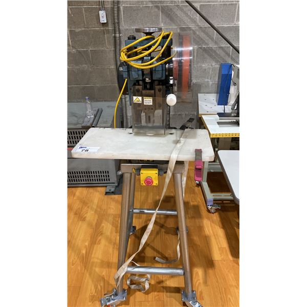 POWER PRESS JB04-1, 1 TON CAPACITY CLASP PRESS SYSTEM ON METAL MOBILE STAND
