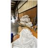 Image 5 : ASSORTED LARGE CANVAS ROLLS, ALUMINUM STORAGE RACKS & MISCELLANEOUS CANVAS IN BUILDING 1