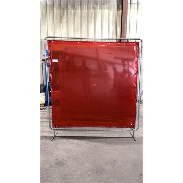 GROUP OF 7 RED WELDING SCREENS
