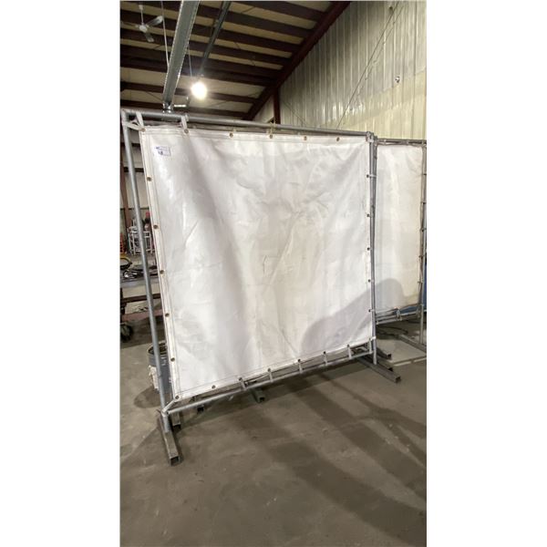 GROUP OF 5 WHITE WELDING SCREENS