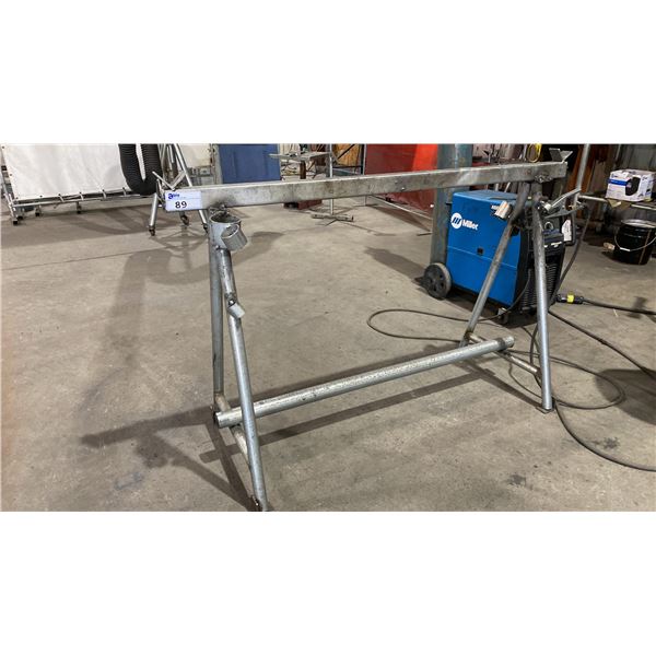 GROUP OF 11 ASSORTED INDUSTRIAL METAL SAWHORSES