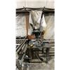 Image 1 : COS-16 INDUSTRIAL ELECTRIC METAL CUTTING CHOP SAW ON STAND WITH ROLLER CONVEYOR FEEDER SECTION