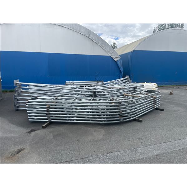 LARGE COMMERCIAL GALVANIZED METAL POLE PLASTIC CANVAS EVENT TENT BUILDING WITH ENGINEER SCHEMATICS
