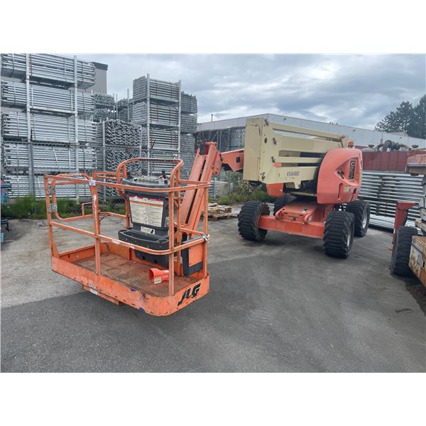 JLG 450AJ SERIES 2 ORANGE 45' REACH MULTI ARTICULATING PNEUMATIC TIRE INDUSTRIAL BOOM LIFT WITH