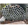 Image 2 : LARGE BUNDLE OF APPROX 21.5 FT LONG GALVANIZED STEEL SQUARE STOCK