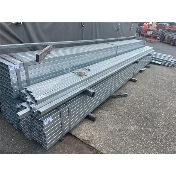 APPROX 21.5 FT LONG GALVANIZED STEEL SQUARE STOCK