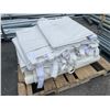 Image 5 : SMALL GALVANIZED STEEL PLASTIC CANVAS SIDED COMMERCIAL EVENT TENT - 3 PALLETS TOTAL