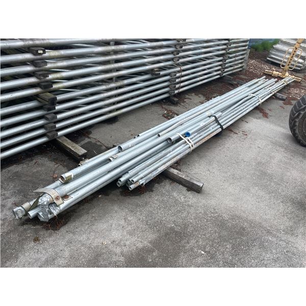 STACK OF ASSORTED GALVANIZED ROUND STOCK