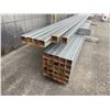 Image 2 : LARGE 3 TIER COVERED CANTILEVER RACK APPROX 175"L X 45"D X 116"H WITH ASSORTED SQUARE TUBE