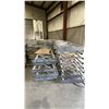 Image 1 : GROUP OF APPROX 12 LARGE WELDED GALVANIZED STEEL STRUCTURE COMPONENTS- APPROX 17 FT LONG