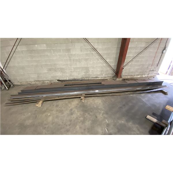 LARGE GROUP OF ASSORTED REBAR & STEEL STOCK APPROX 20'L