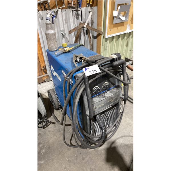MILLER MILLERMATIC 252 INDUSTRIAL MIG WELDING UNIT WITH GROUNDING CABLE & STINGER
