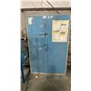 Image 1 : BLUE 2 DOOR CABINET WITH ASSORTED WELDING CONTENTS