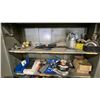 Image 4 : BLUE 2 DOOR CABINET WITH ASSORTED WELDING CONTENTS