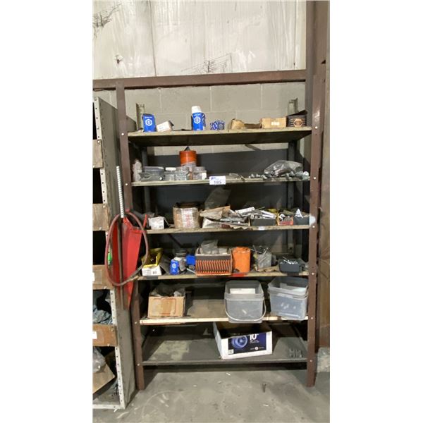 6 TIER SHELVING UNIT WITH ASSORTED HARDWARE CONTENTS