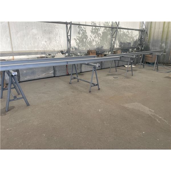 GROUP OF 8 METAL HEAVY DUTY SAWHORSES