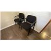 Image 2 : CONTENTS OF OFFICE 2- INCLUDED L-SHAPED SINGLE PEDESTAL DESK, 2 CLIENT CHAIRS, OFFICE CHAIR & 2