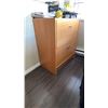Image 2 : CONTENTS OF OFFICE 3- INCLUDED L-SHAPED SINGLE PEDESTAL DESK, 2 CLIENT CHAIRS, OFFICE CHAIR & 2