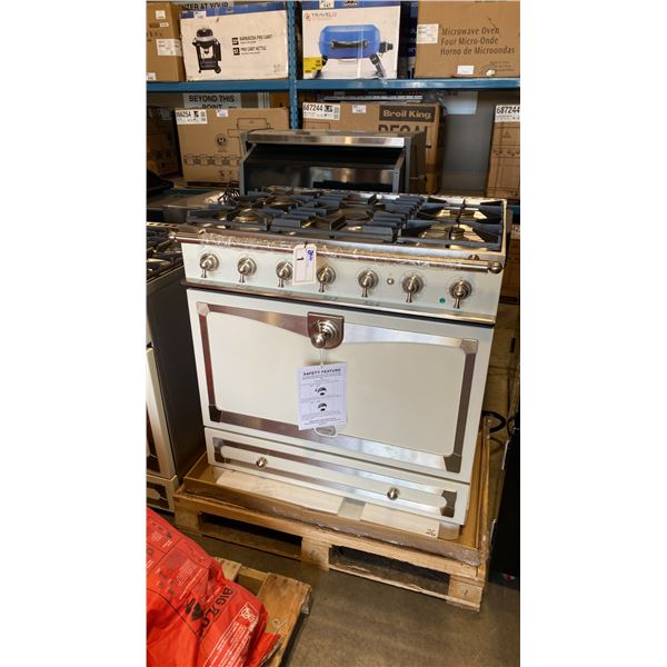 LA CORNUE CORNUF 90 ALBERTINE 36, 36" DUAL FUEL RANGE WITH 5 GAS BURNERS, ELECTRIC CONVECTION OVEN