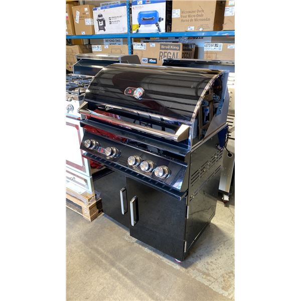 BONFIRE MODEL CBF4DD-B. BLACK STAINLESS STEEL 34" 4 BURNER PROPANE GRILL