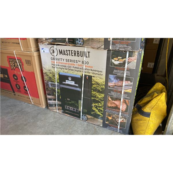 MASTERBUILT MODEL MB20040221. 28 GRAVITY SERIES DIGITAL SMART CHARCOAL GRILL, SMOKER & GRIDDLE